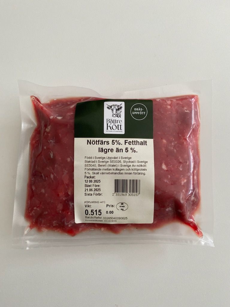 Nötfärs Gräsbete 5%